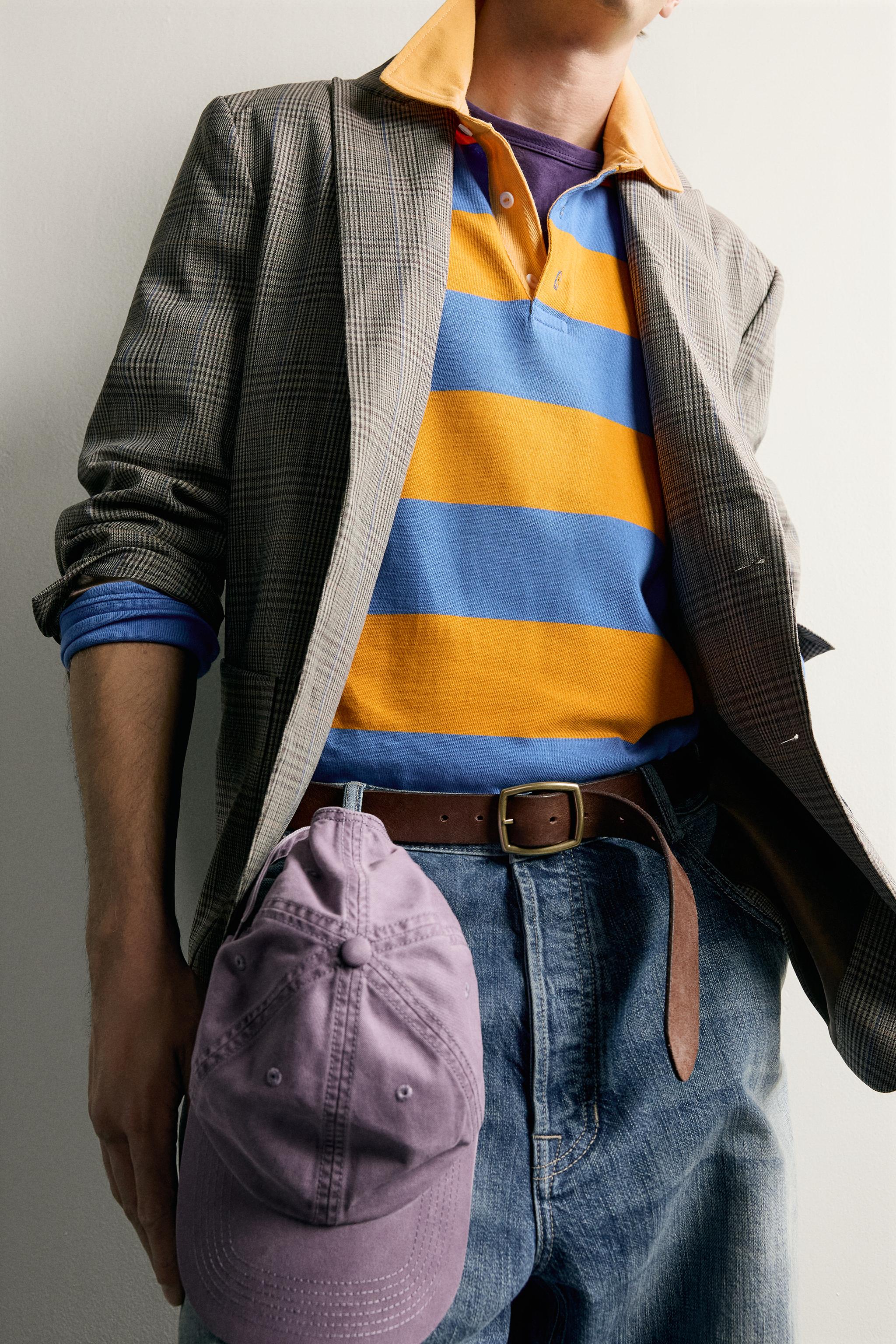 100% WOOL RELAXED FIT PLAID BLAZER